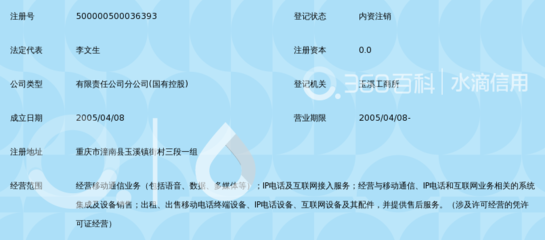 中國移動通信集團重慶潼南玉溪營業(yè)廳